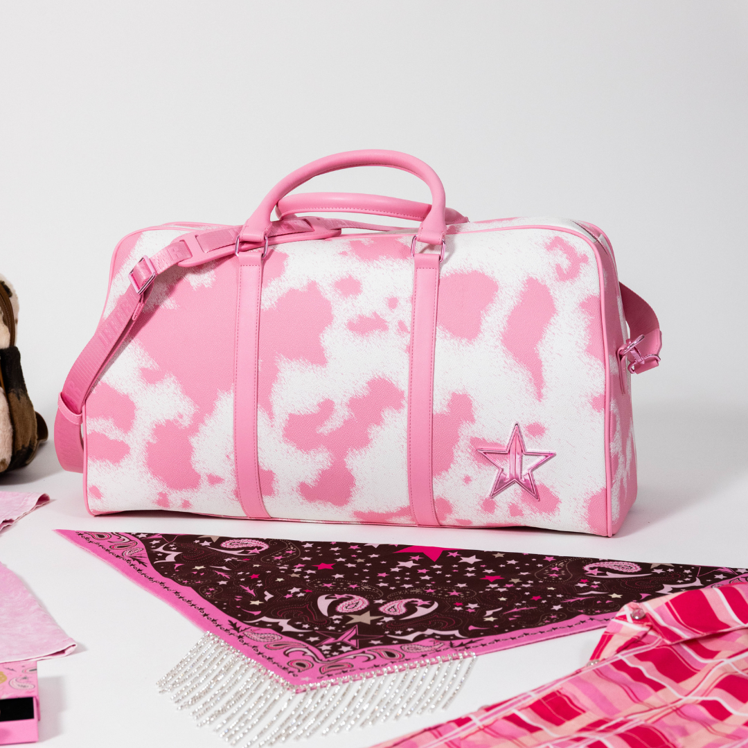 Limited Edition Cow Print Travel Weekender Bag