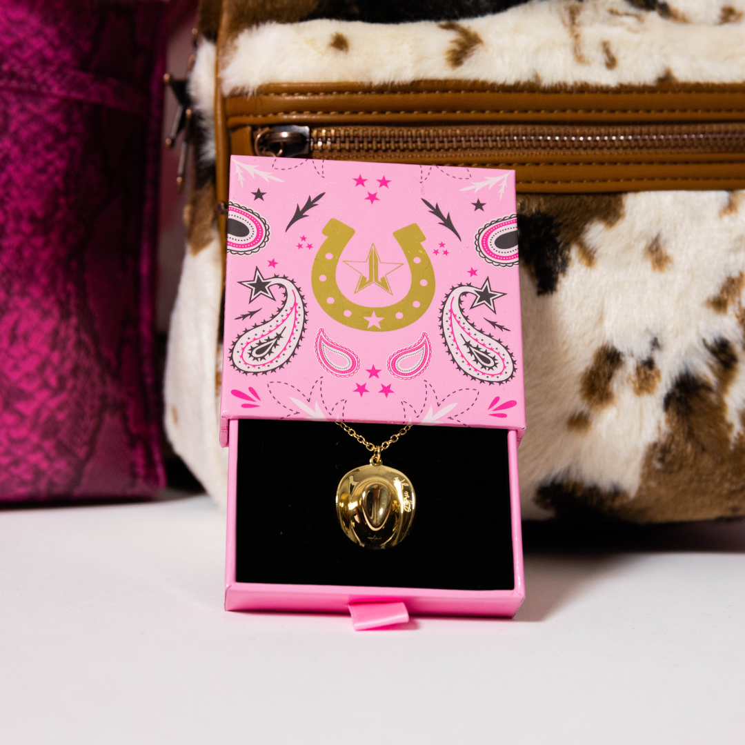 Engraved Cowgirl Hat Necklace