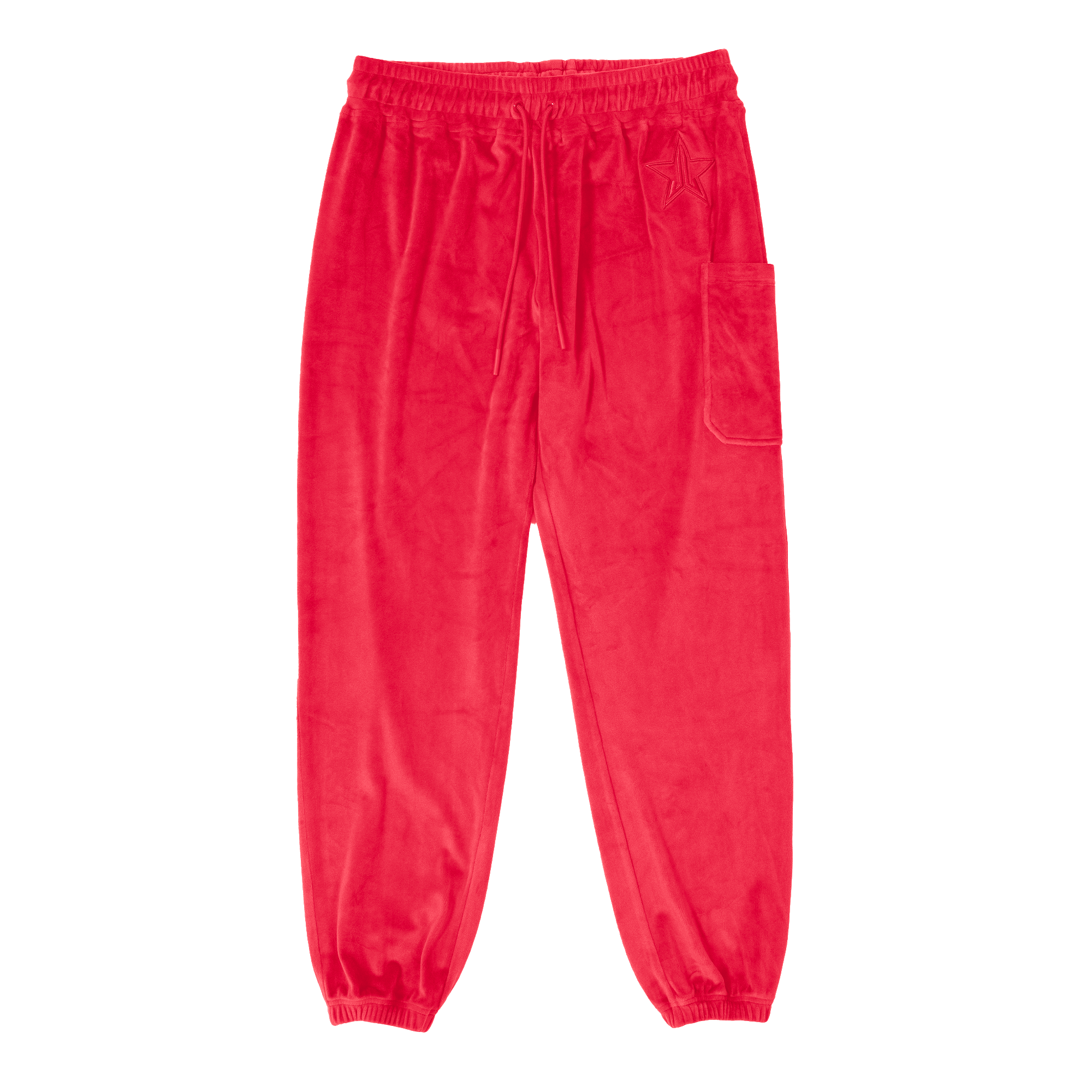 Red hot sale velour joggers