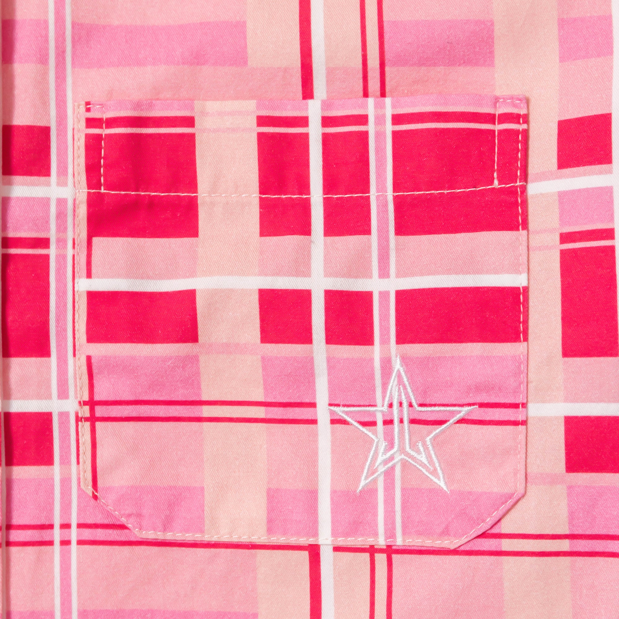 Pink Plaid Western Shirt with Snap Buttons – Jeffree Star Cosmetics