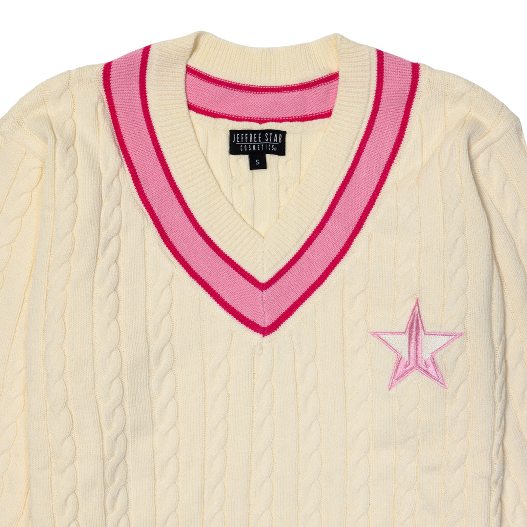 Cream Varsity Sweater