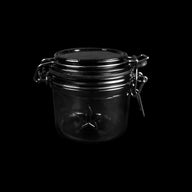 200ml Snap Lid Black Glass Jar