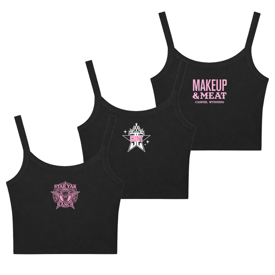 Black Cropped Tanks view 1