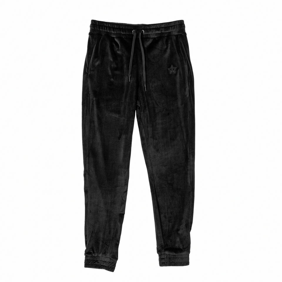 Velvet joggers black hotsell