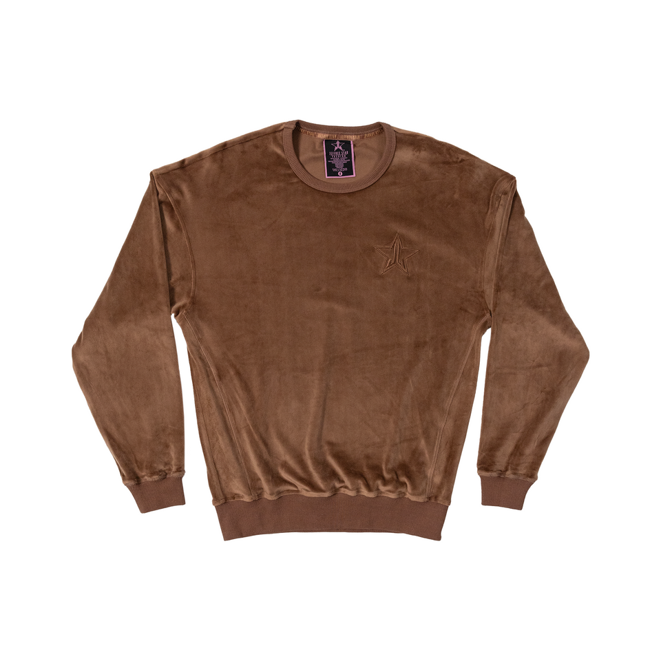 Chocolate Velour Crewneck view 1