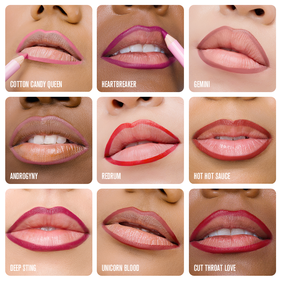 Velour Lip Liner Swatches