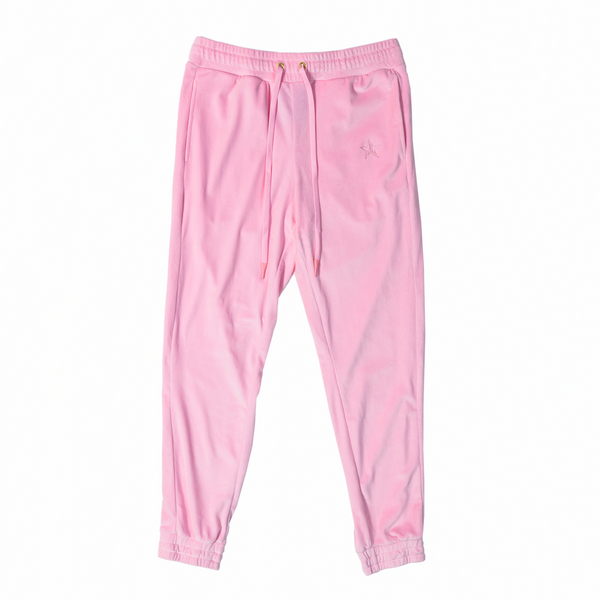 Buy Girls Pink Velour Studded Girl Joggers Online at Sassafras