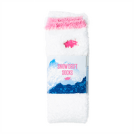 Pink Snow Drift Knee High Socks