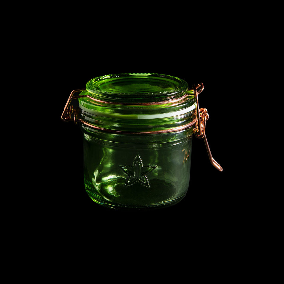 200ml Snap Lid Green Glass jar