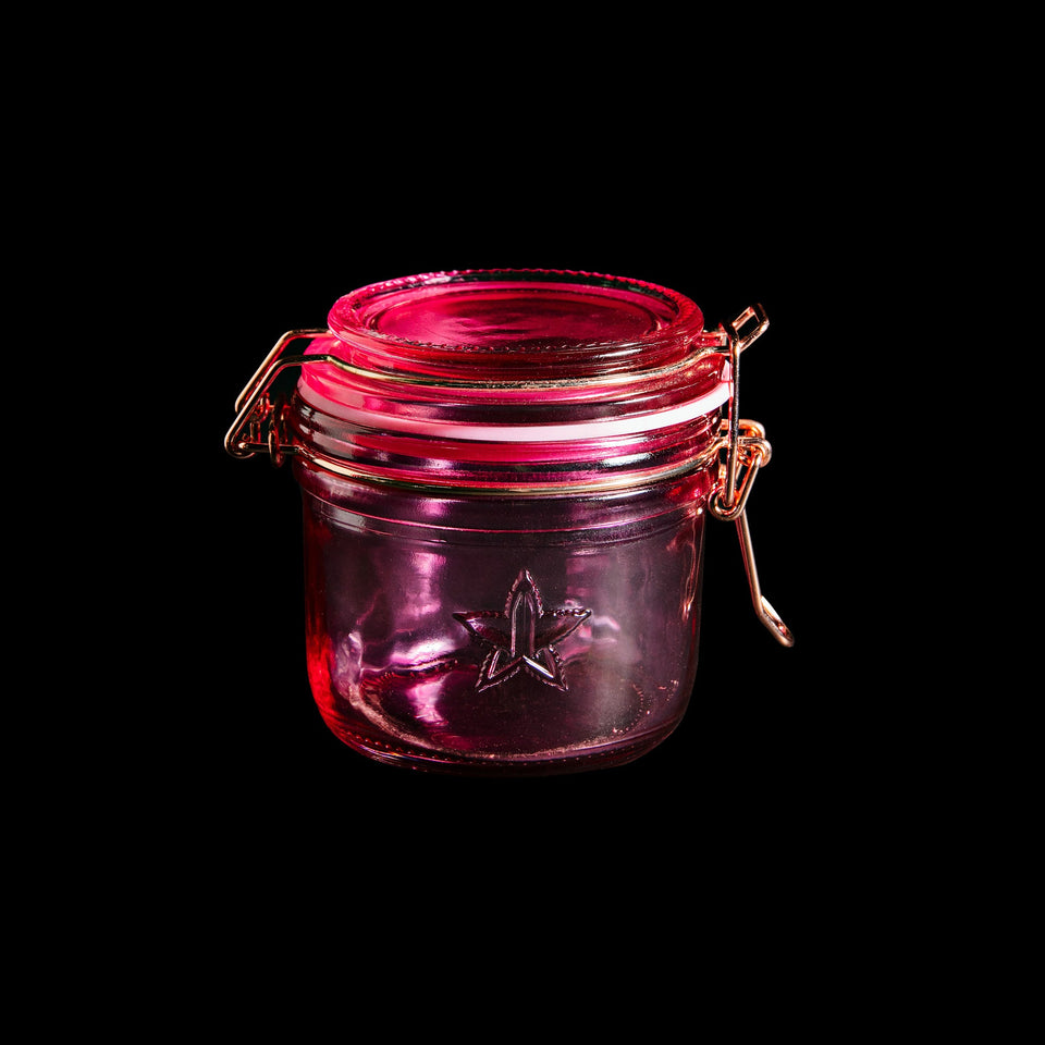 200ml Snap Lid Pink Glass jar