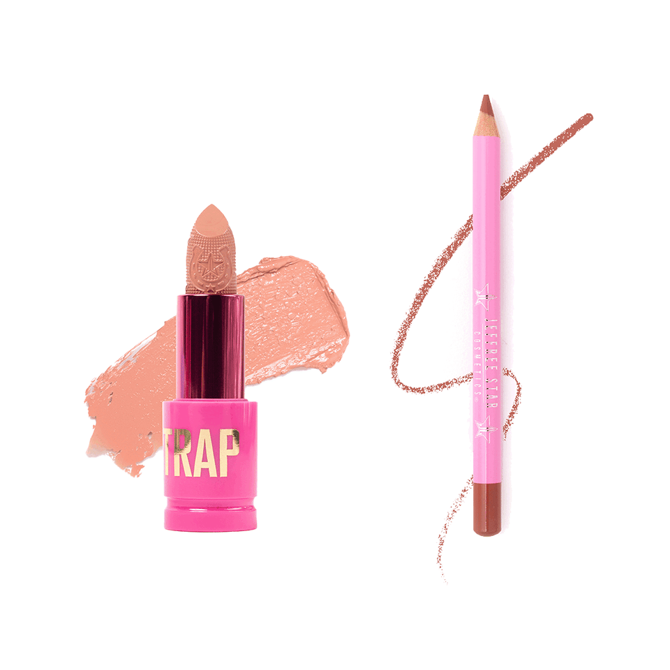 Customizable Velour Lip Liner & Cowgirl Queen Shiny Trap Lipstick Duo view 1