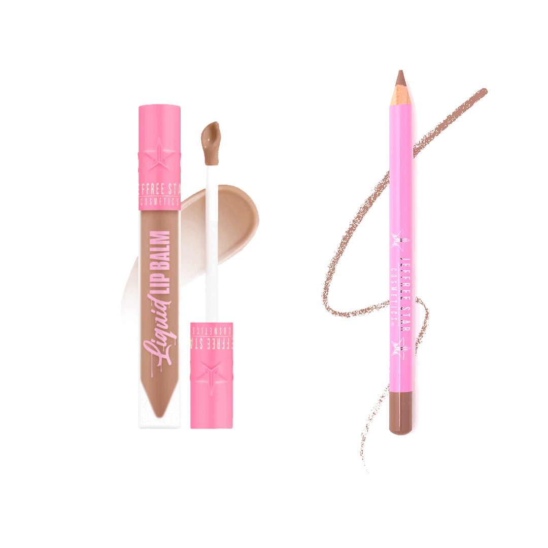 Customizable Velour Lip Liner & Liquid Lip Balm Duo