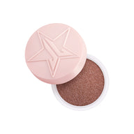 Voyeurism | eye gloss powder in a light brown silver with pink & gold pearls